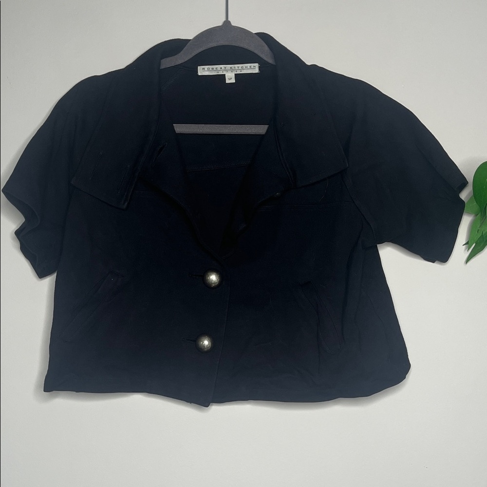 Robert Kitchen Black Short Sleeve Women's Blazer